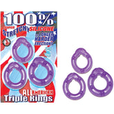 ALL AMERICAN TRIPLE RINGS - PURPLE